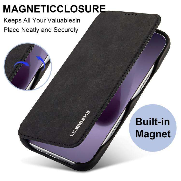 LC.IMEEKE Hon Ancient Series Flip Leather Phone Case, For iPhone 18 Pro / 17 Pro, For iPhone 18 P...