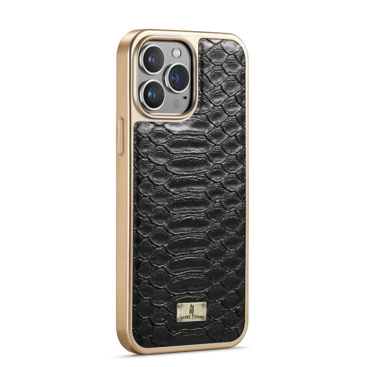 Fierre Shann Python Texture Electroplating PU Phone Case, For iPhone 14 Plus, For iPhone 14, For ...