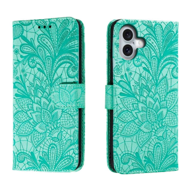 Lace Flower Embossing Flip Leather Phone Case, For iPhone 18 Pro / 17 Pro, For iPhone 18 Pro Max ...