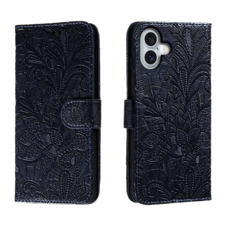 Lace Flower Embossing Flip Leather Phone Case, For iPhone 18 Pro / 17 Pro, For iPhone 18 Pro Max ...