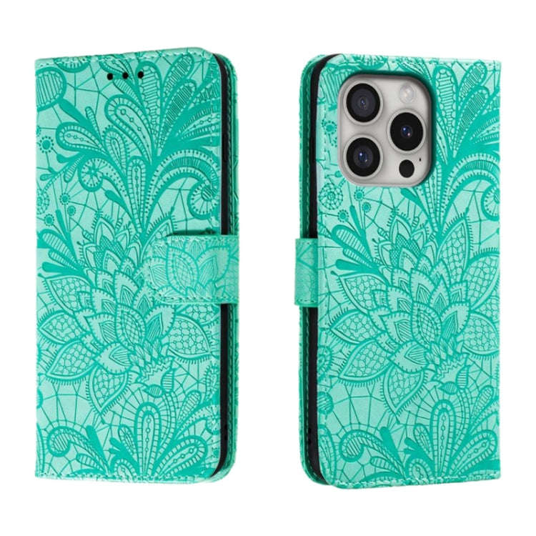 Lace Flower Embossing Flip Leather Phone Case, For iPhone 18 Pro / 17 Pro, For iPhone 18 Pro Max ...