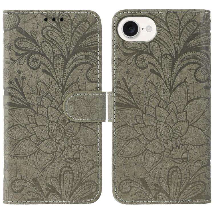 Lace Flower Embossing Flip Leather Phone Case, For iPhone 18 Pro / 17 Pro, For iPhone 18 Pro Max ...