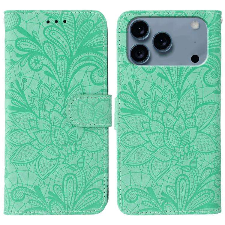Lace Flower Embossing Flip Leather Phone Case, For iPhone 18 Pro / 17 Pro, For iPhone 18 Pro Max ...