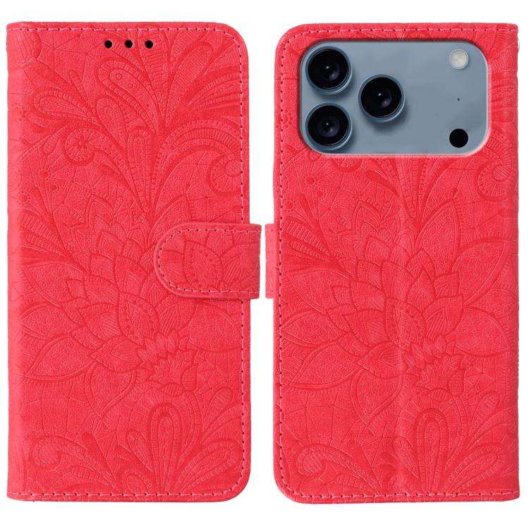Lace Flower Embossing Flip Leather Phone Case, For iPhone 18 Pro / 17 Pro, For iPhone 18 Pro Max ...