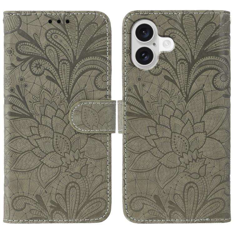 Lace Flower Embossing Flip Leather Phone Case, For iPhone 18 Pro / 17 Pro, For iPhone 18 Pro Max ...