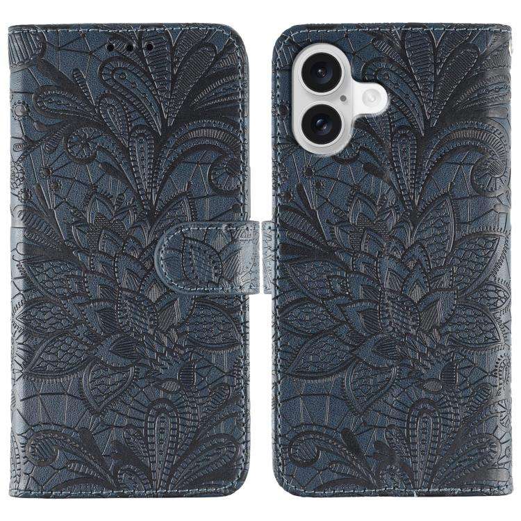 Lace Flower Embossing Flip Leather Phone Case, For iPhone 18 Pro / 17 Pro, For iPhone 18 Pro Max ...