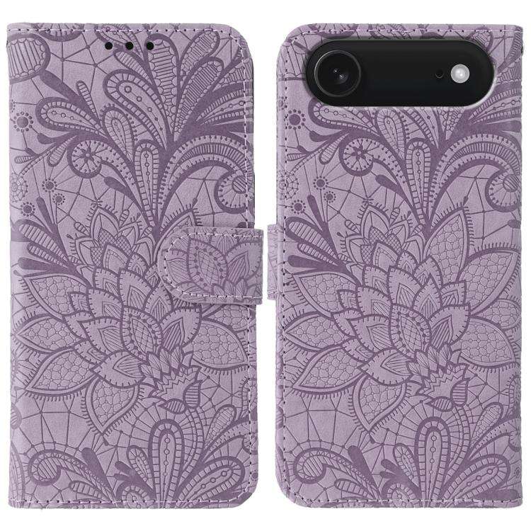 Lace Flower Embossing Flip Leather Phone Case, For iPhone 18 Pro / 17 Pro, For iPhone 18 Pro Max ...