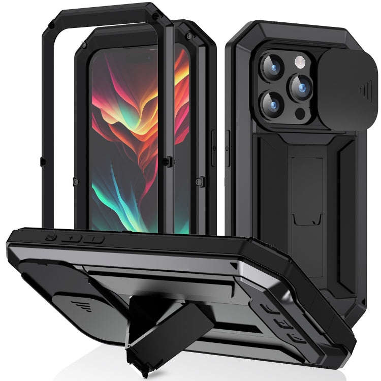 R-JUST Sliding Camera IP54 Life Waterproof Holder Phone Case, For iPhone 18 Pro, For iPhone 18 Pr...