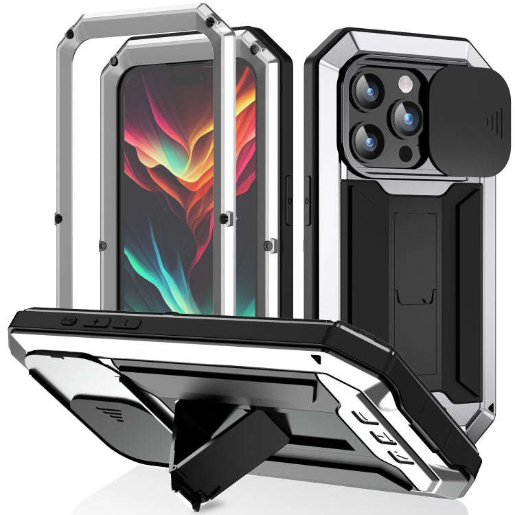 R-JUST Sliding Camera IP54 Life Waterproof Holder Phone Case, For iPhone 18 Pro, For iPhone 18 Pr...