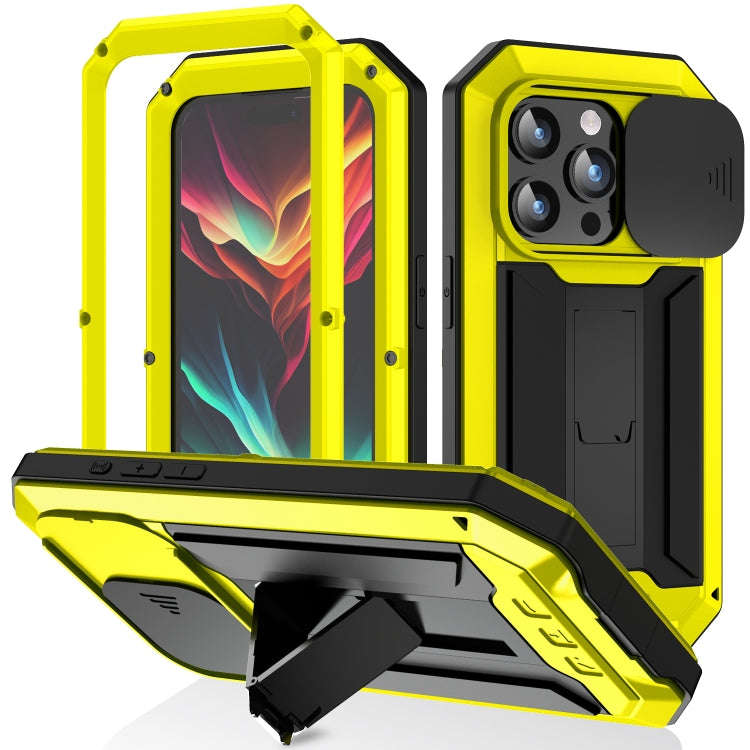 R-JUST Sliding Camera IP54 Life Waterproof Holder Phone Case, For iPhone 15 Pro, For iPhone 15 Pl...