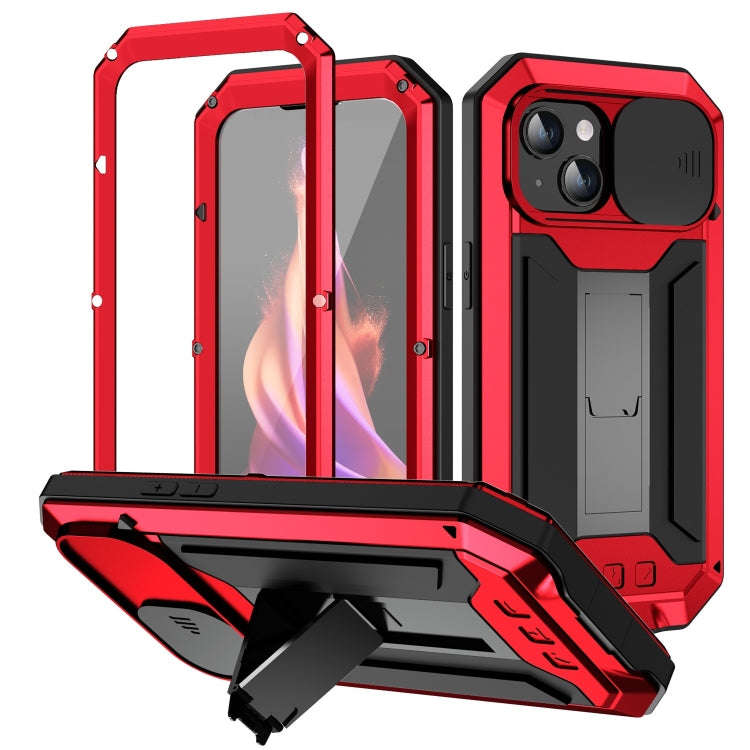 R-JUST Sliding Camera IP54 Life Waterproof Holder Phone Case, For iPhone 15 Pro, For iPhone 15 Pl...