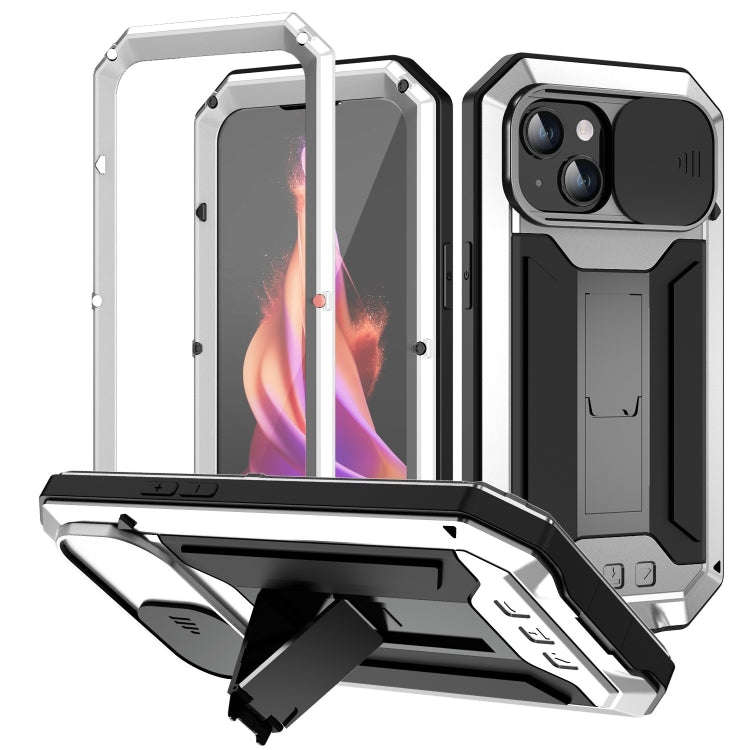 R-JUST Sliding Camera IP54 Life Waterproof Holder Phone Case, For iPhone 15 Pro, For iPhone 15 Pl...