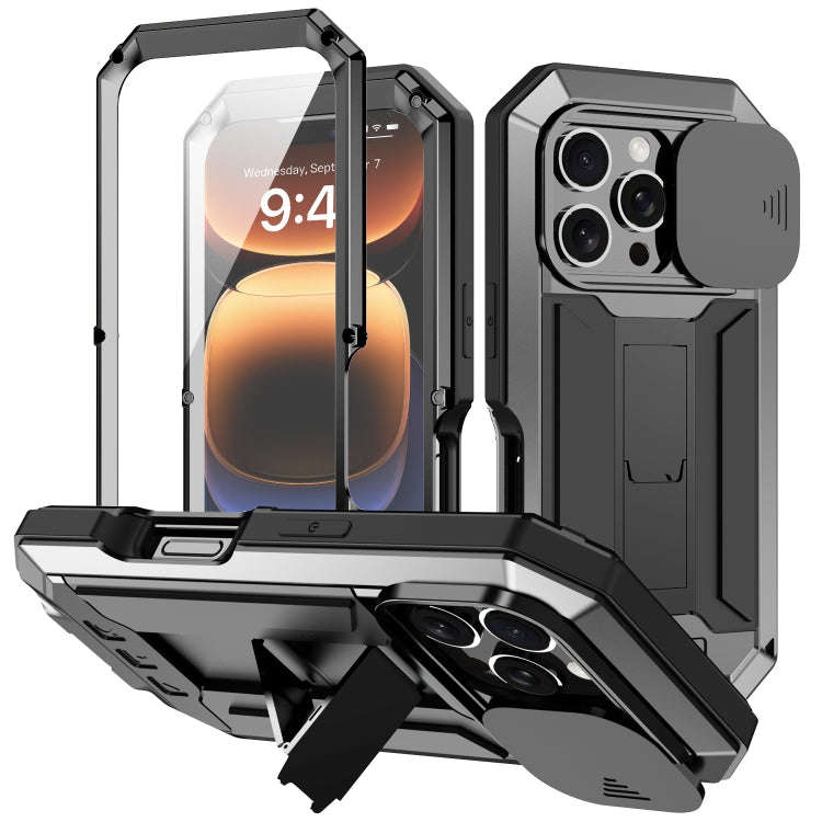 R-JUST Sliding Camera IP54 Life Waterproof Holder Phone Case, For iPhone 18 Pro, For iPhone 18 Pr...