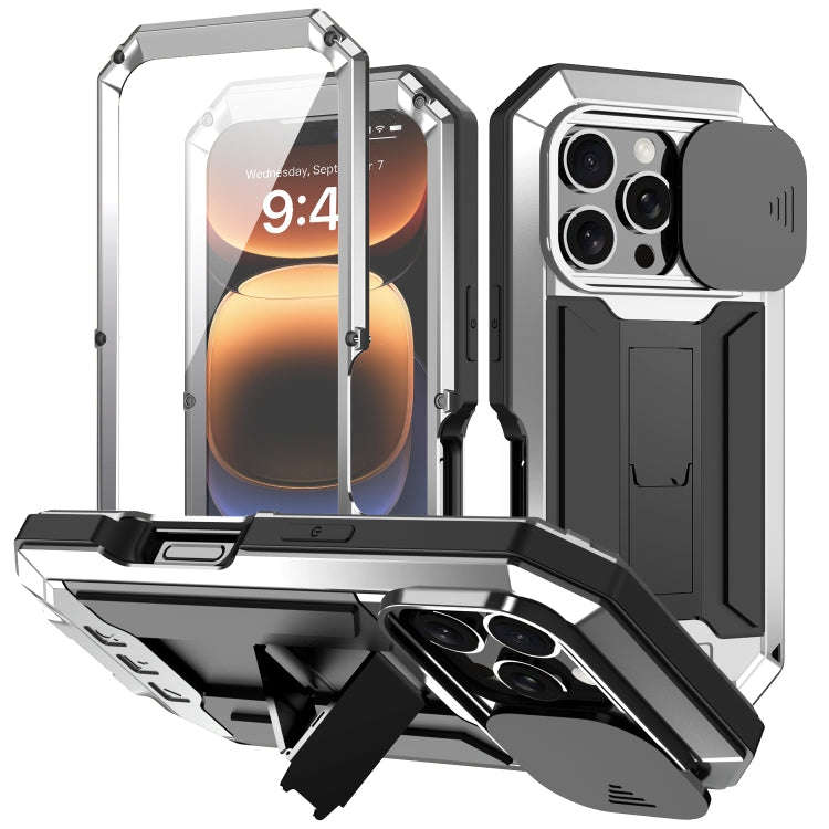 R-JUST Sliding Camera IP54 Life Waterproof Holder Phone Case, For iPhone 18 Pro, For iPhone 18 Pr...