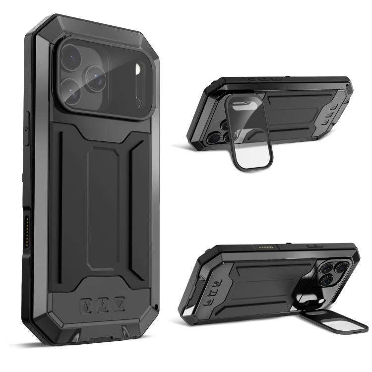 R-JUST Sliding Camera IP54 Life Waterproof Holder Phone Case, For iPhone 18 Pro, For iPhone 18 Pr...