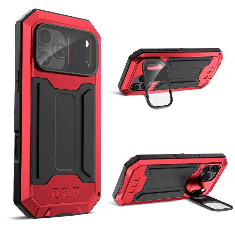 R-JUST Sliding Camera IP54 Life Waterproof Holder Phone Case, For iPhone 18 Pro, For iPhone 18 Pr...