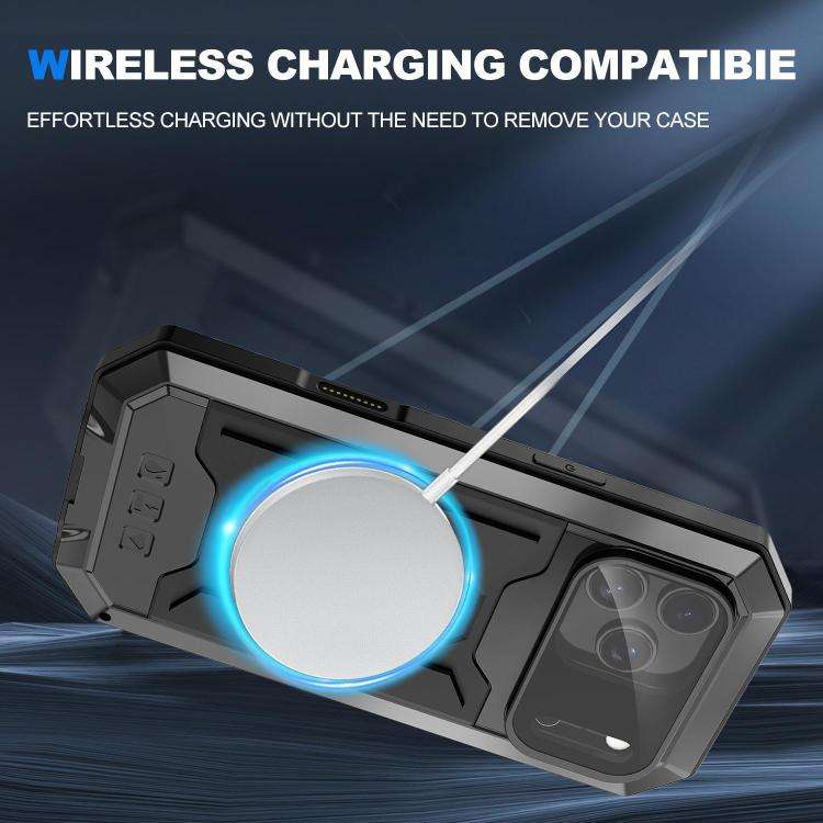 R-JUST Sliding Camera IP54 Life Waterproof Holder Phone Case, For iPhone 18 Pro, For iPhone 18 Pr...