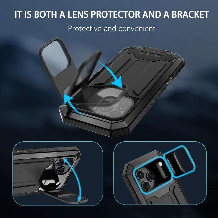 R-JUST Sliding Camera IP54 Life Waterproof Holder Phone Case, For iPhone 18 Pro, For iPhone 18 Pr...