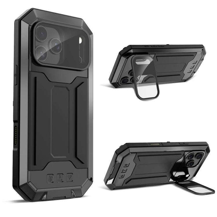 R-JUST Sliding Camera IP54 Life Waterproof Holder Phone Case, For iPhone 18 Pro, For iPhone 18 Pr...