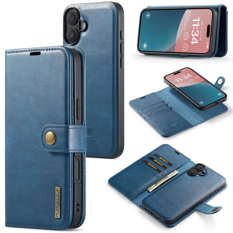 DG.MING Crazy Horse Texture Detachable Magnetic Leather Phone Case, For iPhone 18 Pro / 17 Pro, F...