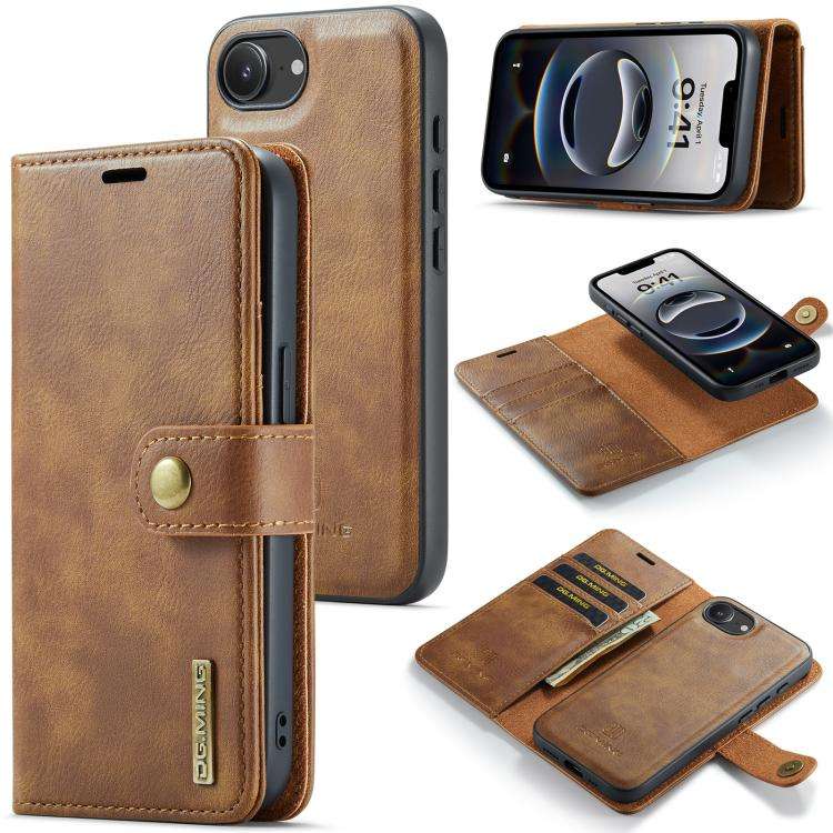 DG.MING Crazy Horse Texture Detachable Magnetic Leather Phone Case, For iPhone 18 Pro / 17 Pro, F...