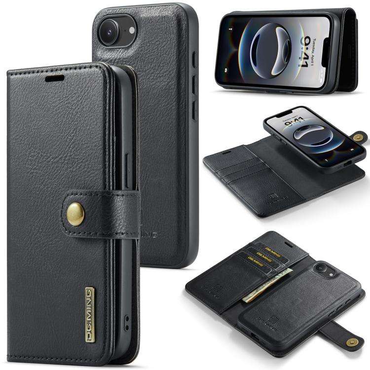 DG.MING Crazy Horse Texture Detachable Magnetic Leather Phone Case, For iPhone 18 Pro / 17 Pro, F...