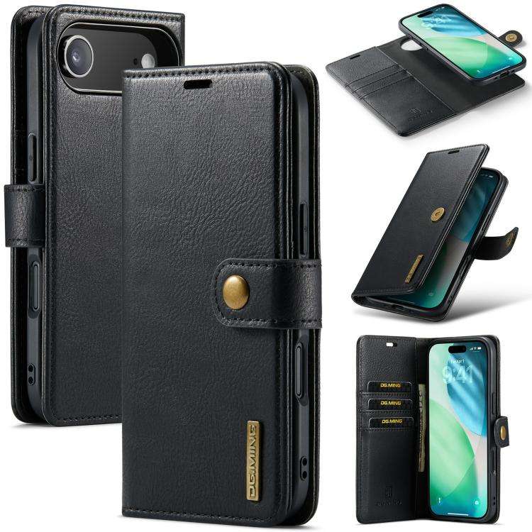 DG.MING Crazy Horse Texture Detachable Magnetic Leather Phone Case, For iPhone 18 Pro / 17 Pro, F...
