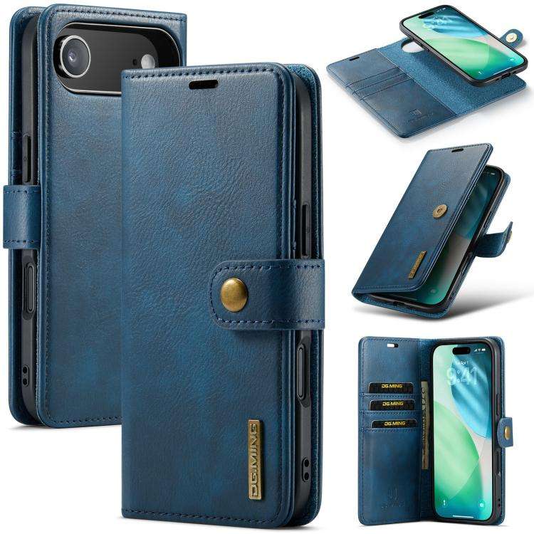 DG.MING Crazy Horse Texture Detachable Magnetic Leather Phone Case, For iPhone 18 Pro / 17 Pro, F...