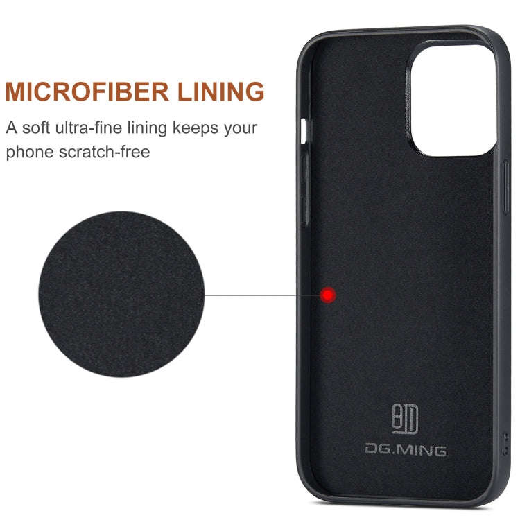 DG.MING M2 Series 3-Fold Card Bag Wallet Leather Phone Case, For iPhone 15 Pro Max, For iPhone 15...
