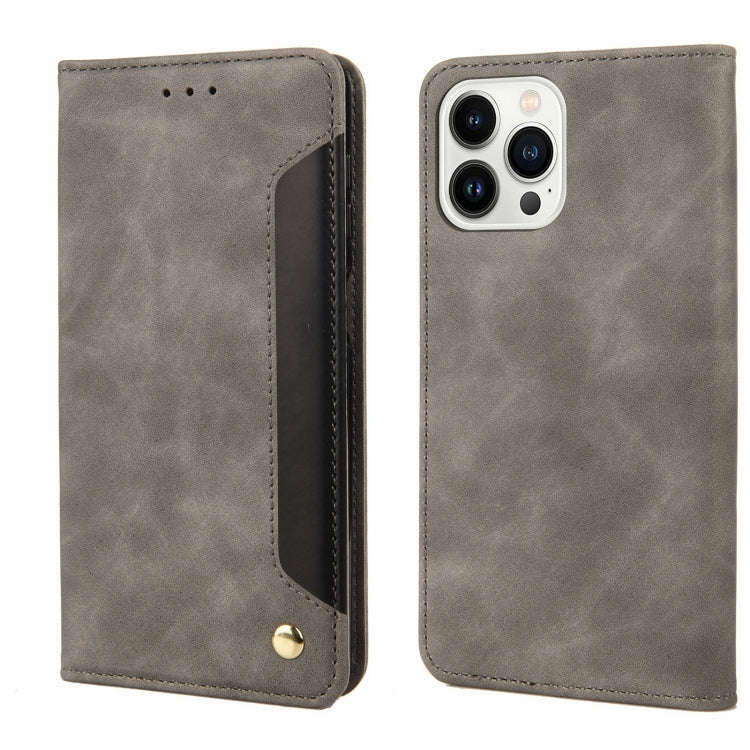 Skin Feel Splicing Leather Phone Case, For iPhone 16, For iPhone 15 Pro Max, For iPhone 15 Pro, F...