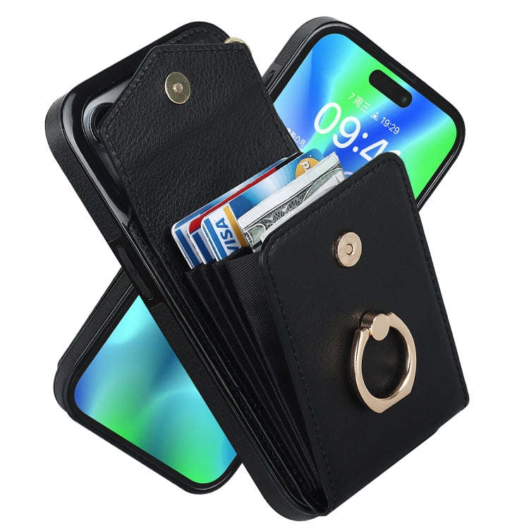 Ring Holder RFID Card Slot Phone Case, For iPhone 15 Pro Max, For iPhone 15 Pro, For iPhone 15 Pl...