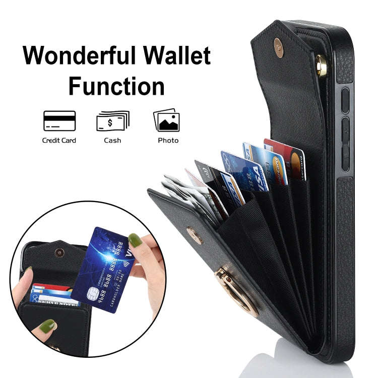 Ring Holder RFID Card Slot Phone Case, For iPhone 15 Pro Max, For iPhone 15 Pro, For iPhone 15 Pl...