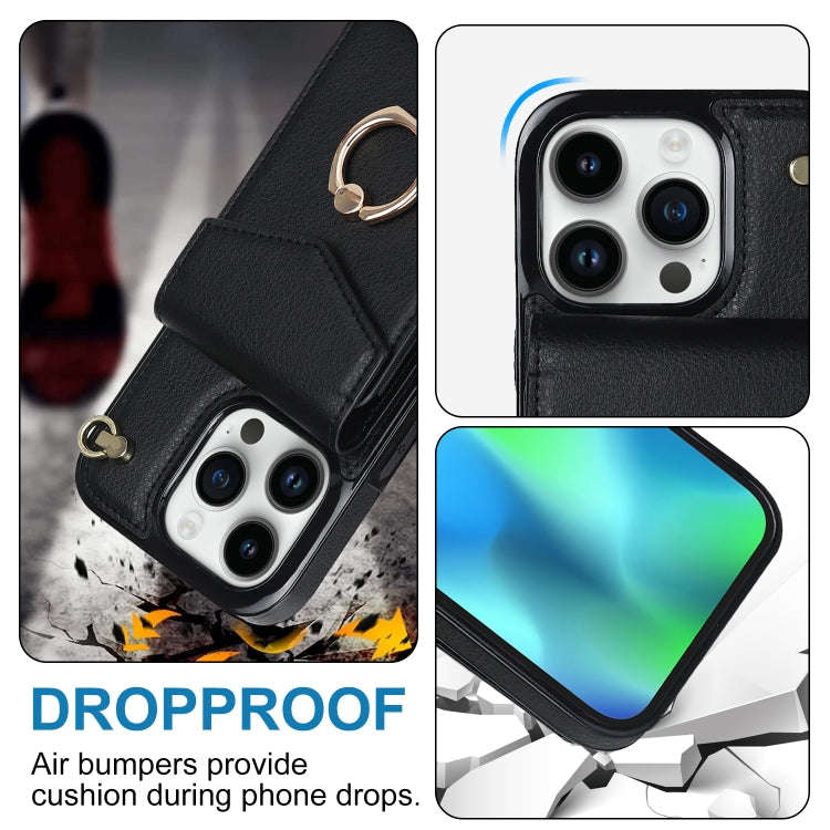 Ring Holder RFID Card Slot Phone Case, For iPhone 15 Pro Max, For iPhone 15 Pro, For iPhone 15 Pl...