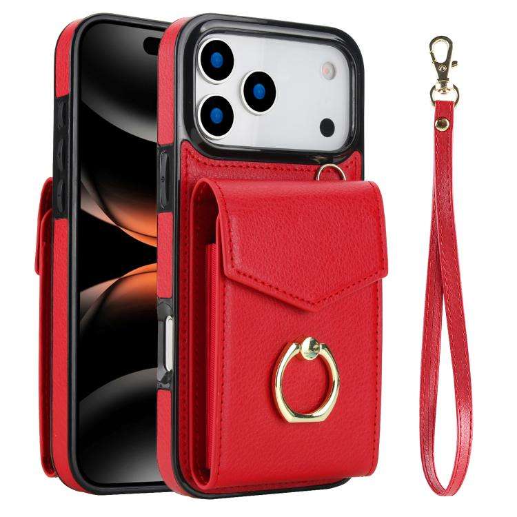 Ring Holder RFID Card Slot Phone Case, For iPhone 18 Pro / 17 Pro, For iPhone 18 Pro Max / 17 Pro...