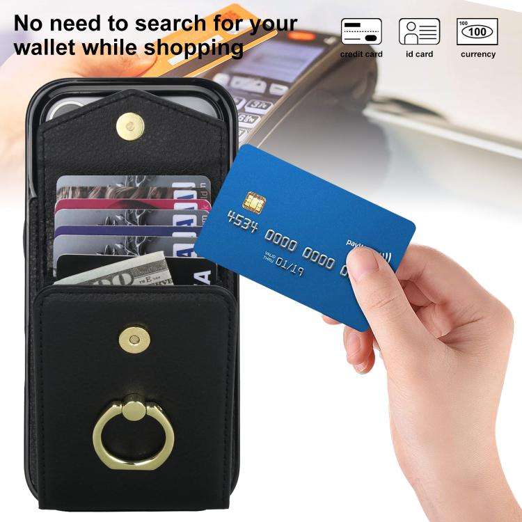Ring Holder RFID Card Slot Phone Case, For iPhone 18 Pro / 17 Pro, For iPhone 18 Pro Max / 17 Pro...