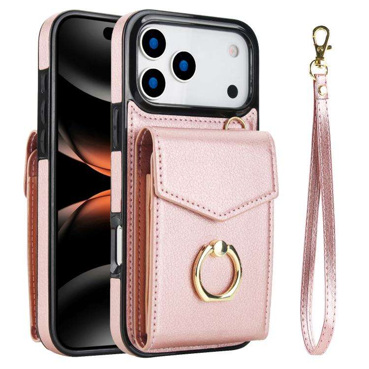 Ring Holder RFID Card Slot Phone Case, For iPhone 18 Pro / 17 Pro, For iPhone 18 Pro Max / 17 Pro...