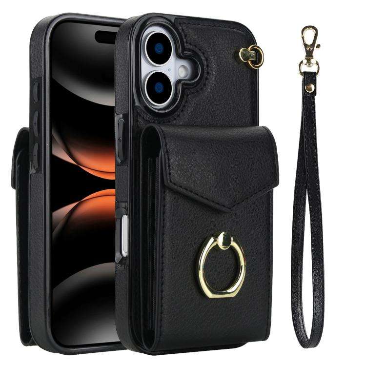 Ring Holder RFID Card Slot Phone Case, For iPhone 18 Pro / 17 Pro, For iPhone 18 Pro Max / 17 Pro...