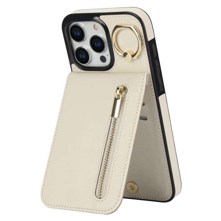 Retro Ring and Zipper RFID Card Slot Phone Case, For iPhone 18 Pro / 17 Pro, For iPhone 18 Pro Ma...