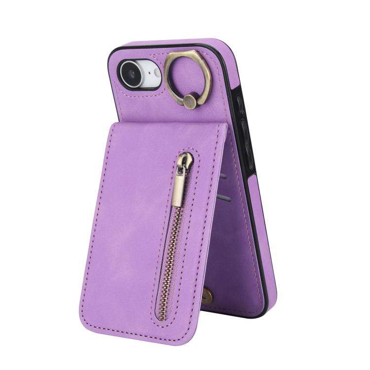 Retro Ring and Zipper RFID Card Slot Phone Case, For iPhone 18 Pro / 17 Pro, For iPhone 18 Pro Ma...