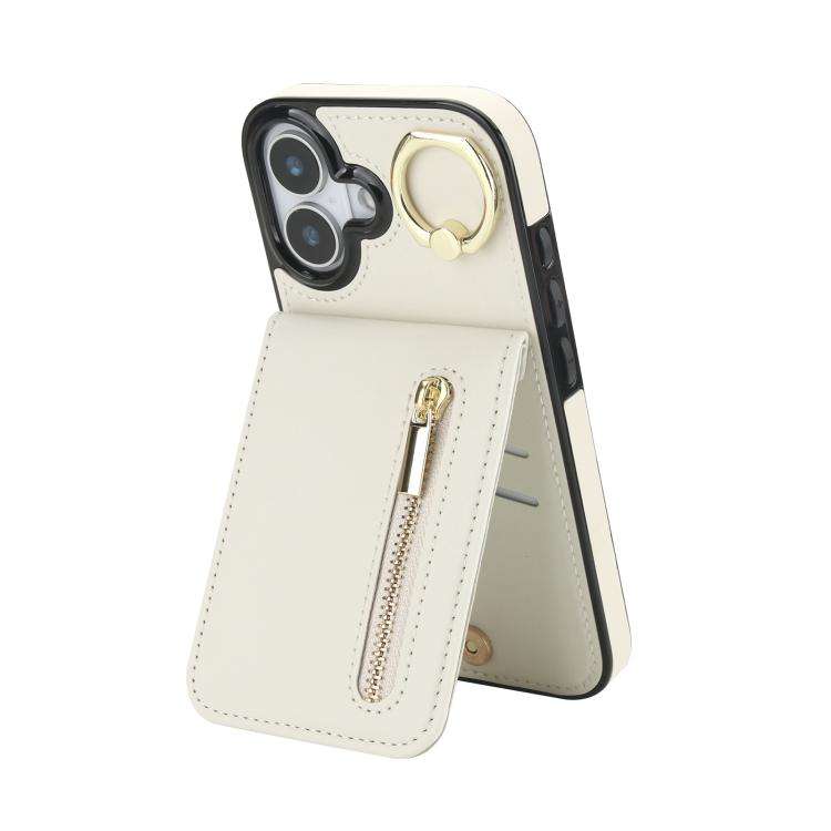 Retro Ring and Zipper RFID Card Slot Phone Case, For iPhone 18 Pro / 17 Pro, For iPhone 18 Pro Ma...