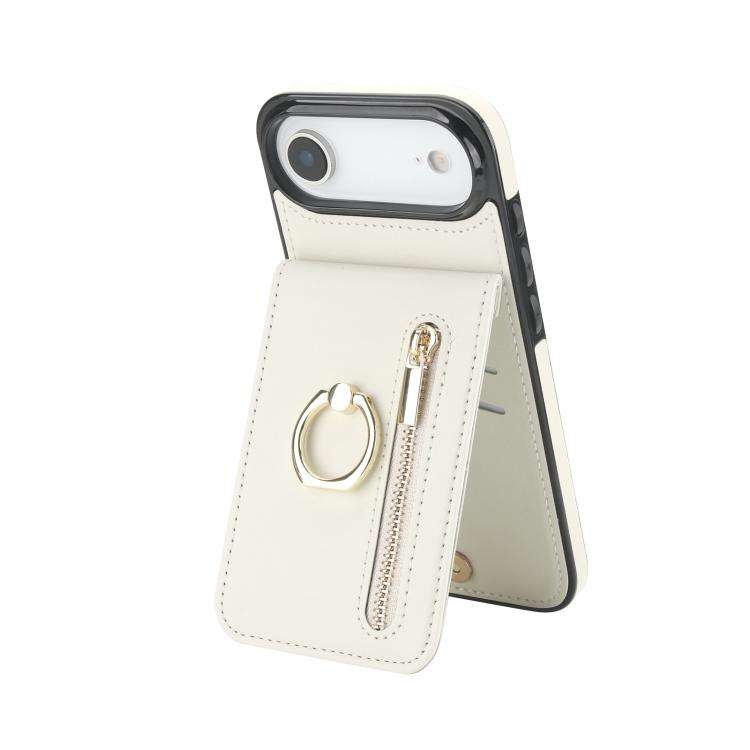 Retro Ring and Zipper RFID Card Slot Phone Case, For iPhone 18 Pro / 17 Pro, For iPhone 18 Pro Ma...