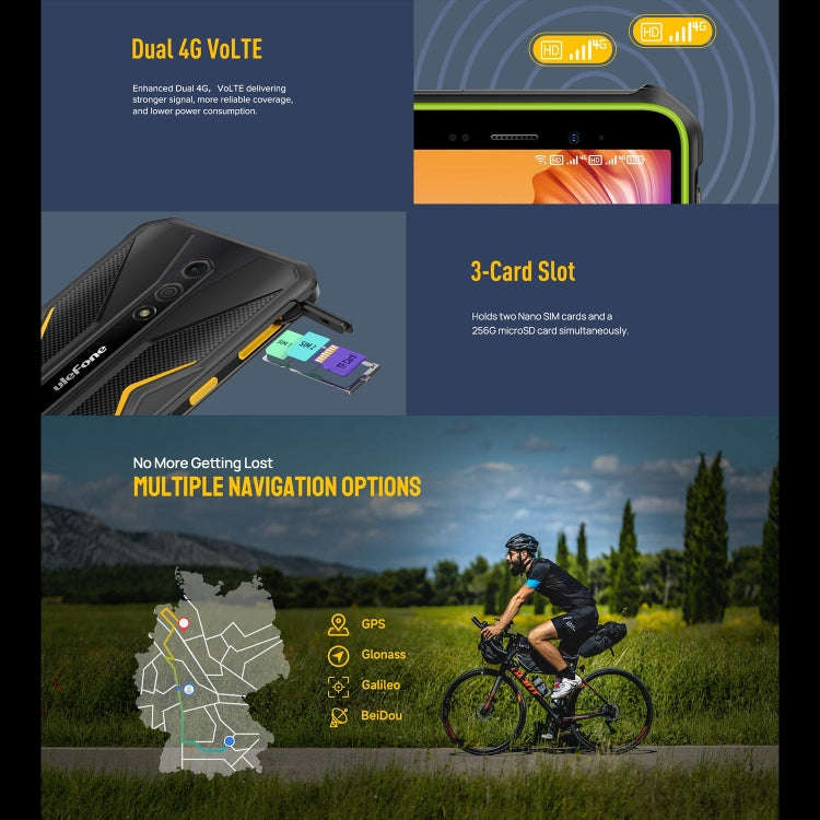 Ulefone Armor X12, Rugged Phone, Face Unlock, 5.45 inch Android 13 Go MediaTek Helio A22 Quad Cor...