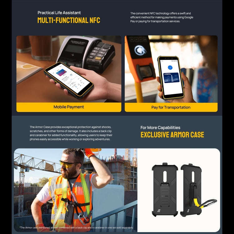Ulefone Armor X12, Rugged Phone, Face Unlock, 5.45 inch Android 13 Go MediaTek Helio A22 Quad Cor...