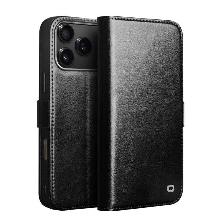 QIALINO Classic 103 Buckle Genuine Leather Phone Case, For iPhone 18 Pro, For iPhone 18 Pro Max, ...