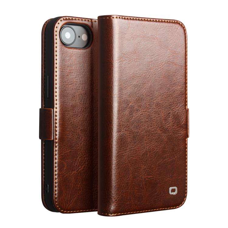 QIALINO Classic 103 Buckle Genuine Leather Phone Case, For iPhone 18 Pro, For iPhone 18 Pro Max, ...