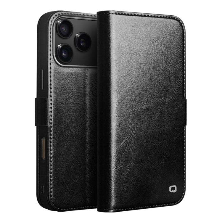QIALINO Classic 103 Buckle Genuine Leather Phone Case, For iPhone 18 Pro, For iPhone 18 Pro Max, ...