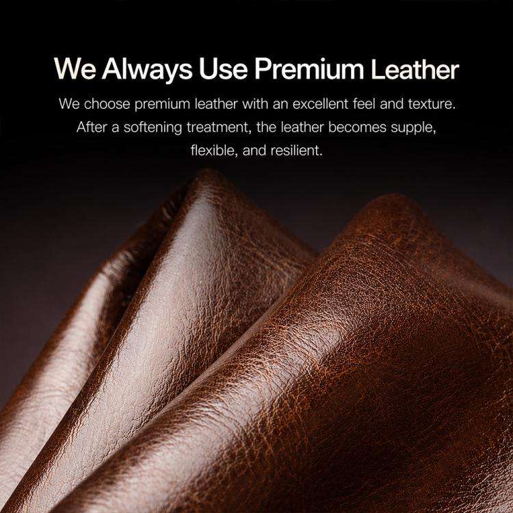 QIALINO Classic 103 Buckle Genuine Leather Phone Case, For iPhone 18 Pro, For iPhone 18 Pro Max, ...