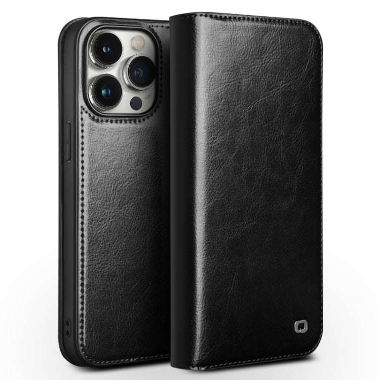 QIALINO Classic Genuine Leather Phone Case, For iPhone 18 Pro / 17 Pro, For iPhone 18 Pro Max / 1...