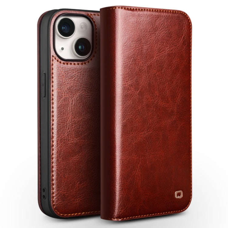 QIALINO Classic Genuine Leather Phone Case, For iPhone 18 Pro / 17 Pro, For iPhone 18 Pro Max / 1...
