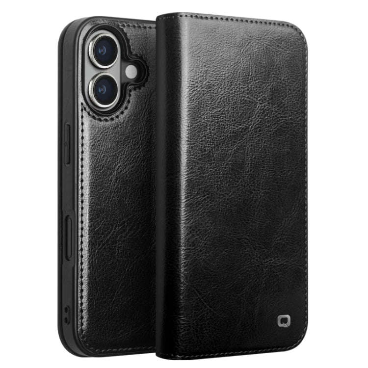 QIALINO Classic Genuine Leather Phone Case, For iPhone 18 Pro / 17 Pro, For iPhone 18 Pro Max / 1...